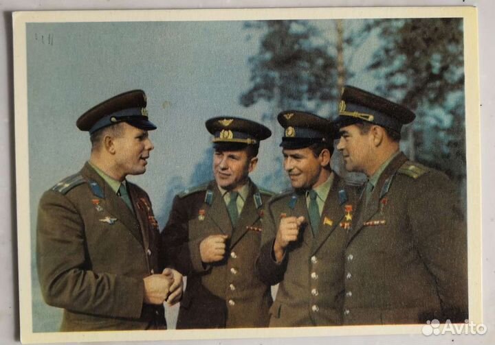 Почтовая открытка летчики-космонавты СССР