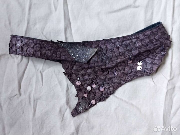 Пояс-ремень из рыбьей кожи