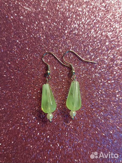 Зелёные серьги