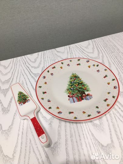 Тарелка + лопатка для торта