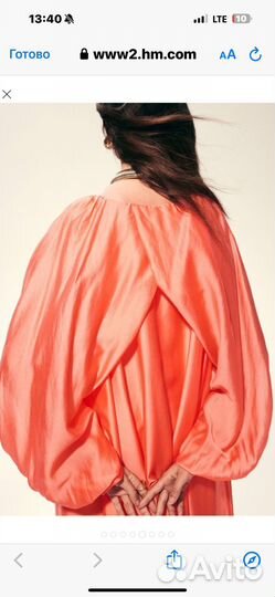 Шелковое платье hm