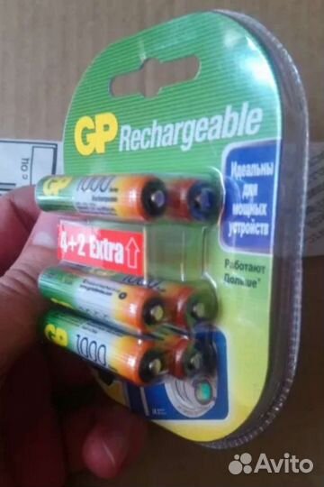 Аккумуляторные батарейки GP, 6 шт