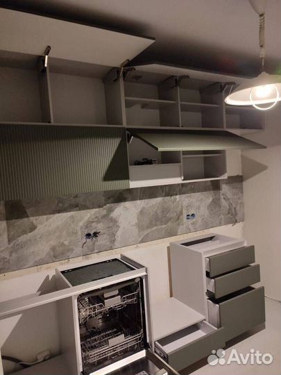 Кухня на заказ фасады мдф эмаль с 3 d фрезеровкой