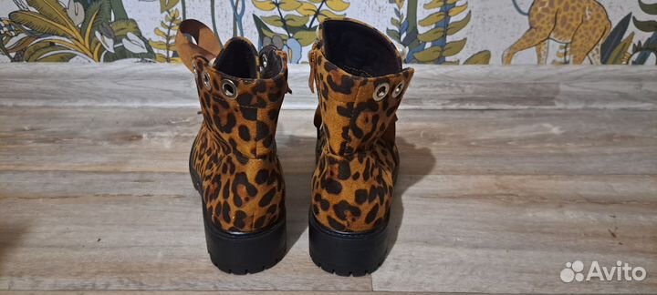 Ботинки леопардовые 37