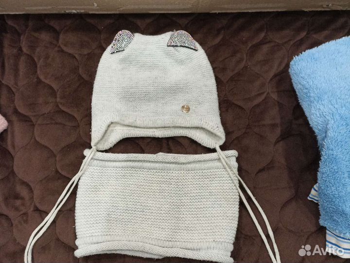 Комплект шапка и шарф для девочки