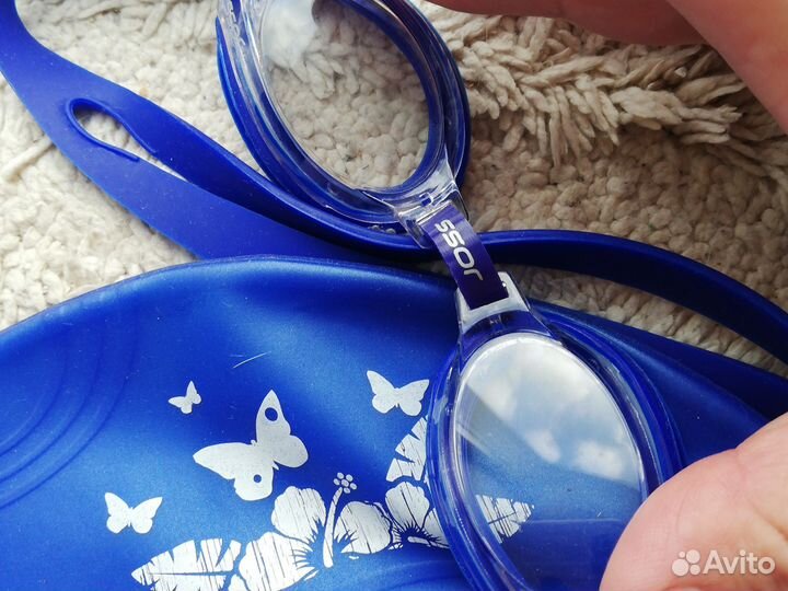 Очки для плавания и шапочка