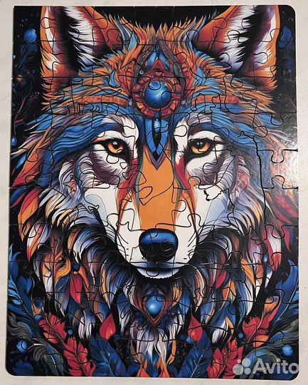 Пазл деревянный волк