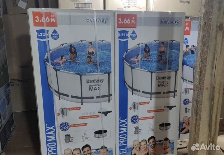 Каркасный бассейн 366 на 122