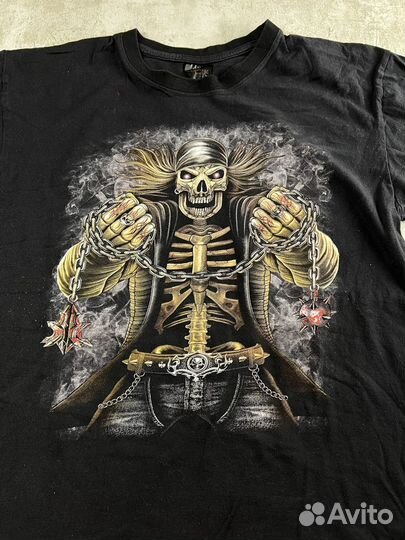 Футболка рокерская Скелет с цепью
