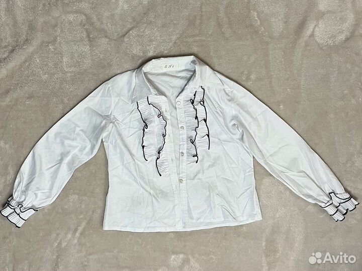 Рубашка блузка детская школьная 120-140 см