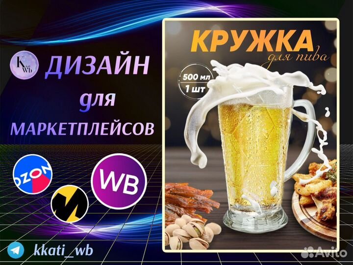 Инфографика для маркетплейсов, дизайн визиток и др