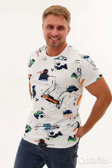 Футболка 006 - белый. Оптом