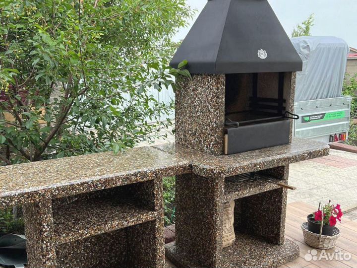 Барбекю печь, мангальная зона барбекю