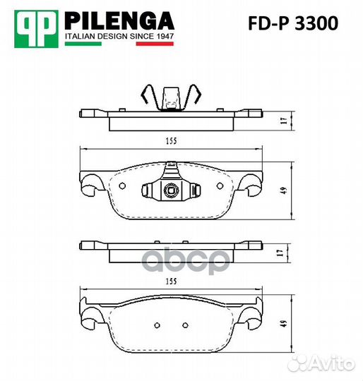 Колодки тормозные дисковые перед прав/лев F