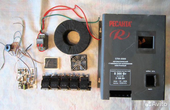 Бытовой стабилизатор Ресанта спн-5500 в разбор