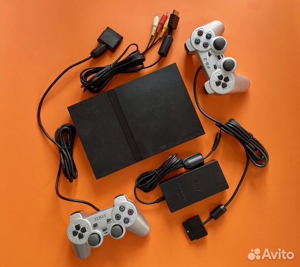 PlayStation 2 Slim чип с дисками