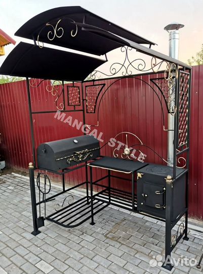 Мангал с крышей