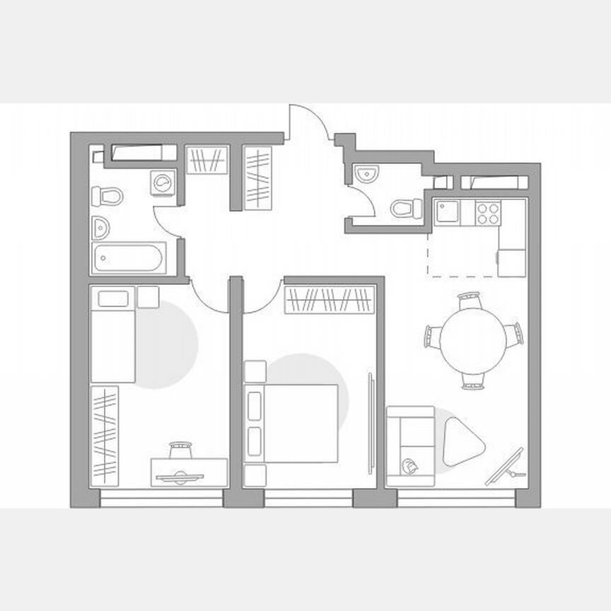 2-к. квартира, 65 м², 21/25 эт.