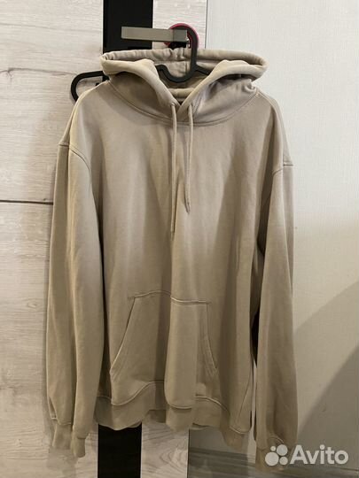 H&M Толстовка худи Relaxed Fit M бежевая