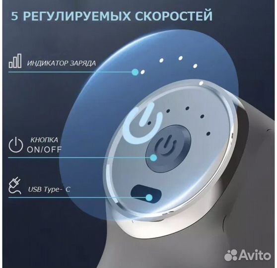 Массажер фасциальный, перкуссионный пистолет новый