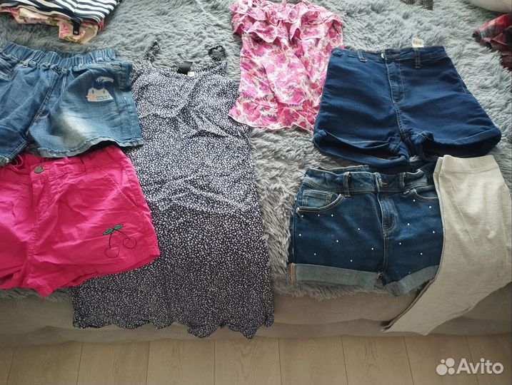 Летние вещи для девочки 140-146 пакетом