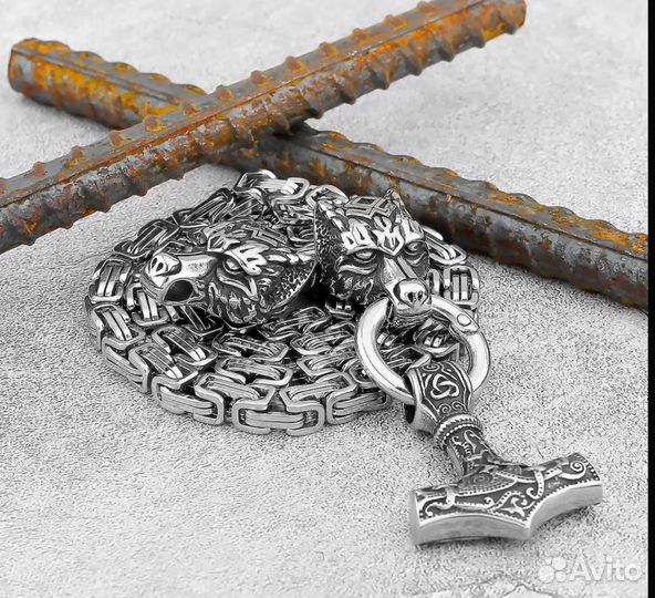 Цепь брутальная с кулоном
