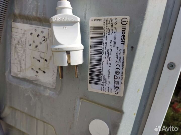 Стиральная машина indesit witl 1067 на запчасти