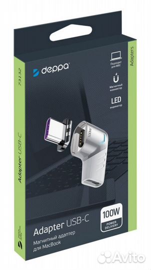 Магнитный разъём Micro или Tape-C с Кабелем 1м 3А