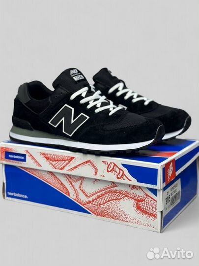 Кроссовки New Balance 574 black великаны