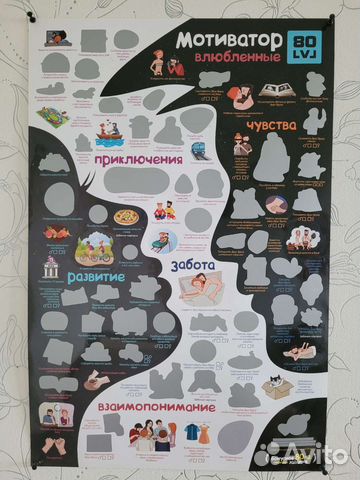 Б/У Скретч постер для влюбленных