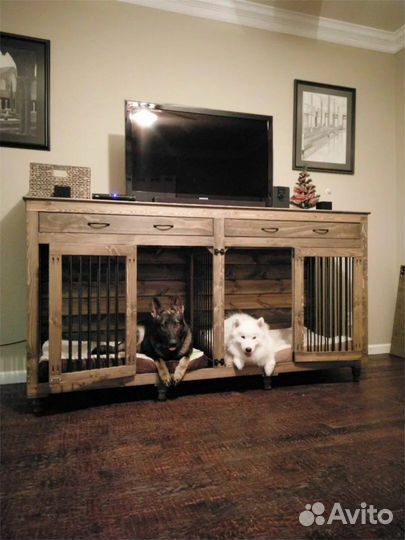 Вольер деревянный для собак будка загон манеж