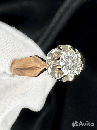 Золотое кольцо СССР с бриллиантом 583 / 5.95 гр