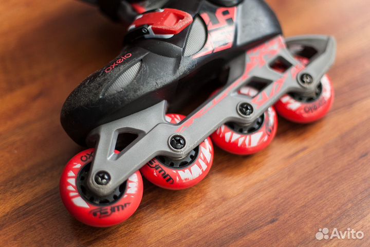 Ролики детские play 5 раздвижные черные oxelo, Б/У