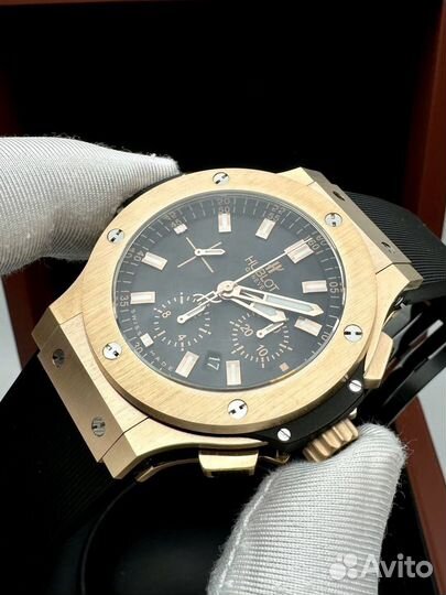 Золотые механические часы Hublot мужские