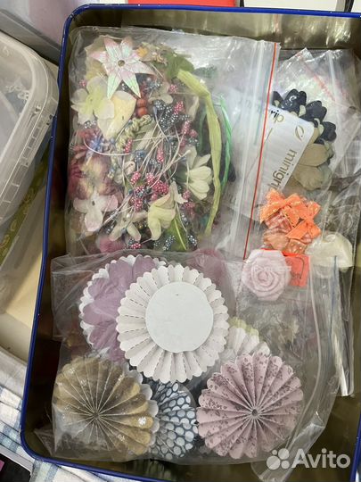 Сумка с для творчества и с бумагой для рукоделия