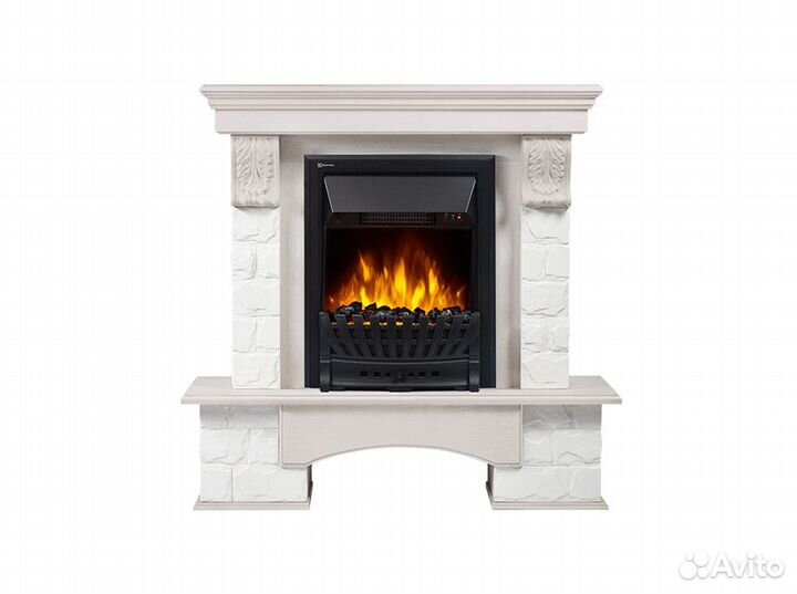 Портал Firelight Forte Classic камень белый, шпон