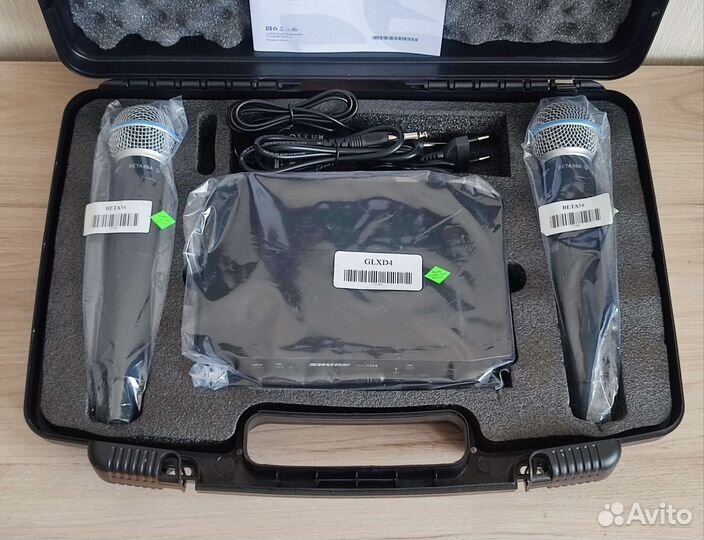 Радиомикрофоны Shure Glxd4 Beta58A в кейсе новые