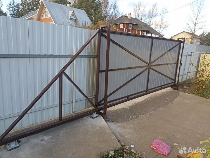 Откатные ворота 4000х2000мм b-1446