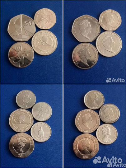 Монеты Гибралтара, Италии,Сан-Марино