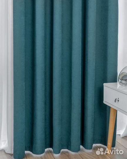 Комплект Шторы и Тюль Эдем Синяя птица+Вуаль