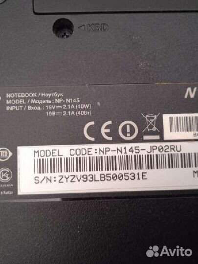 Нетбук Samsung NP-N145-JP02