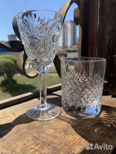 Хрустальные рюмки, стопки, стаканы