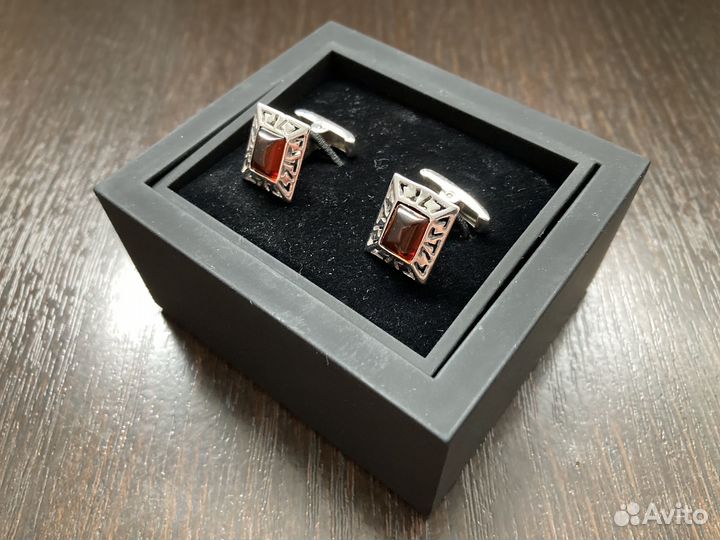 Запонки серебро