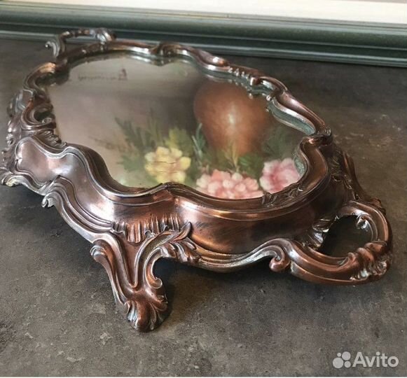 Поднос, поднос старинный, центр стола
