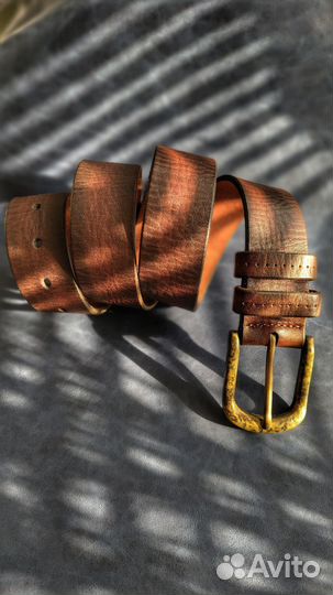 Кожаный ремень ручной работы