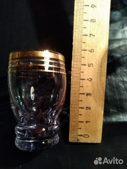 Стопка/рюмка цветное стекло с ручкой