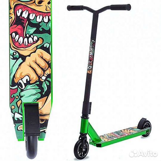 Самокат трюковой с усиленной рамой,колеса 110мм