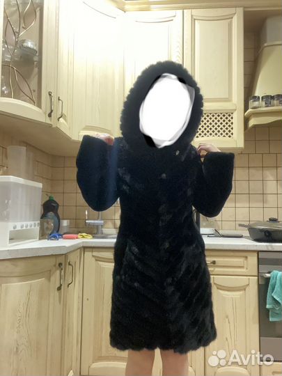 Шуба мутон и норка 42