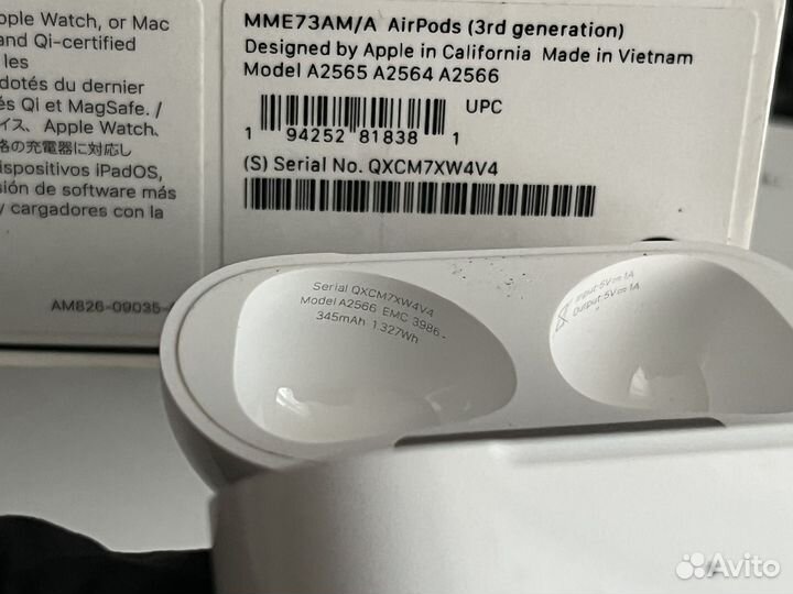 Наушники Airpods 3 оригинал/250+отзывов