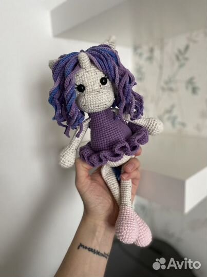 Кукла единорог крючком